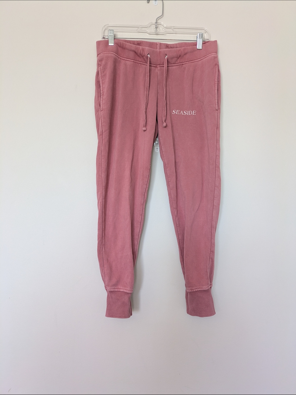 Seaside Florida Mauve Pink Drawstring Joggers Sz Xs